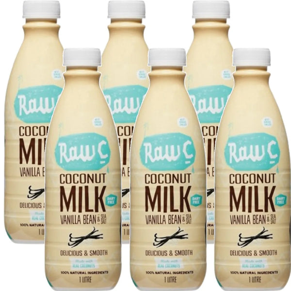 Raw C Coconut Milk Vanilla Sea Salt 1L 6 Pack Bulk M1V6 - SuperOffice