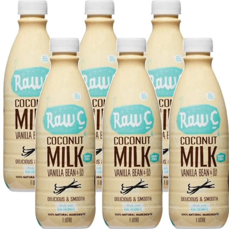 Raw C Coconut Milk Vanilla Sea Salt 1L 6 Pack Bulk M1V6 - SuperOffice