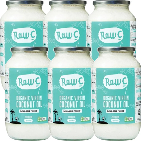Raw C Organic Virgin Coconut Oil 1.5L 6 Pack Bulk CO1500V6 - SuperOffice