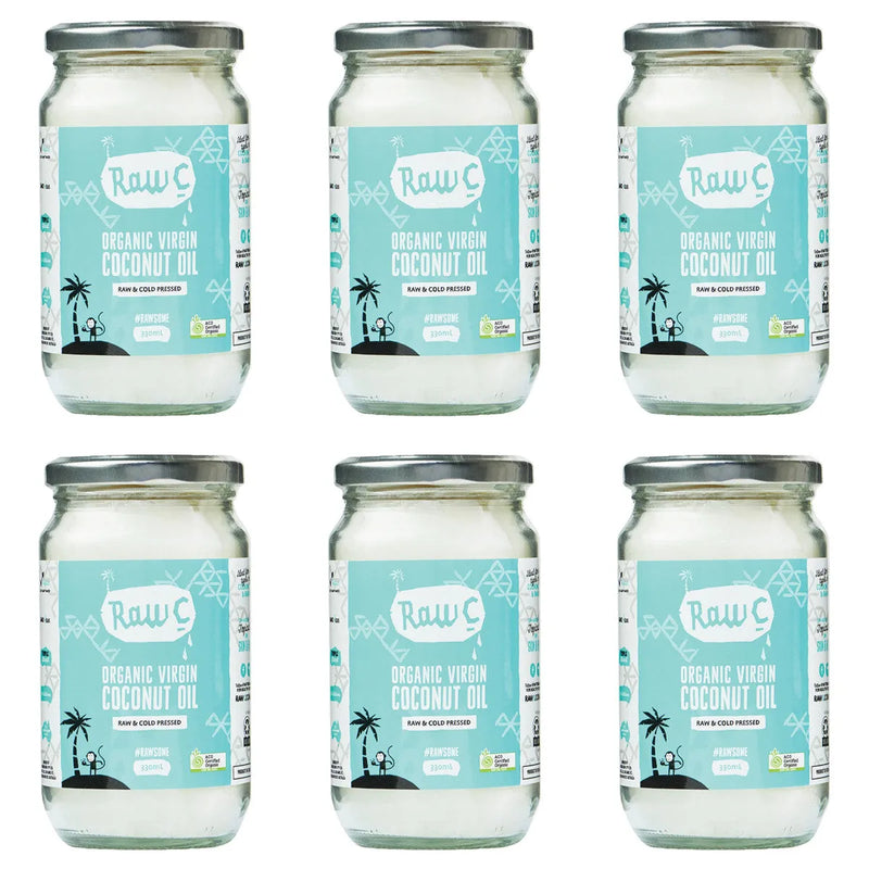 Raw C Organic Virgin Coconut Oil 330mL 6 Pack Bulk CO330V6 - SuperOffice