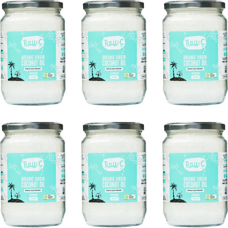 Raw C Organic Virgin Coconut Oil 700mL 6 Pack Bulk CO700V6 - SuperOffice