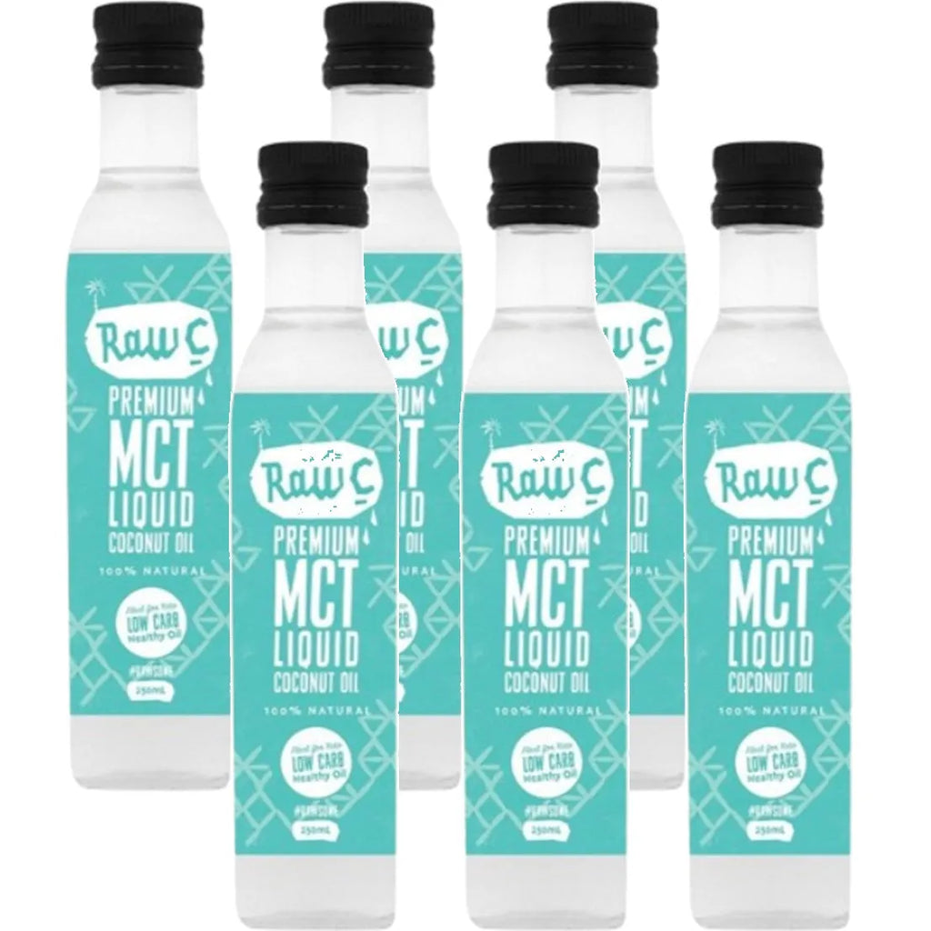 Raw C Premium MCT Liquid Coconut Oil 250ml 6 Pack Bulk | SuperOffice