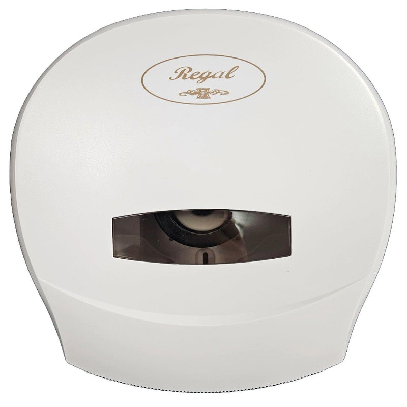 Regal JRT-DPSW Jumbo Toilet Single Roll Dispenser ABS Plastic White JRT-DPSW - SuperOffice