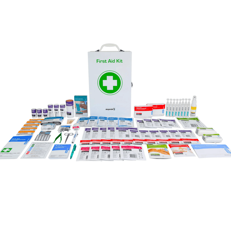 Responder First Aid Kit Metal Cabinet Wallmount Workplace Compliant 4 Series AFAK4M - SuperOffice