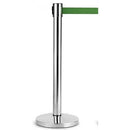 Retracta Q Chrome Pole And Green Belt 2M VQ2442G - SuperOffice