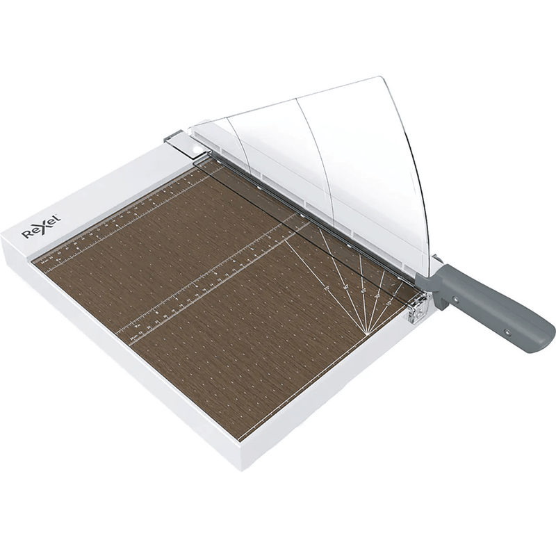 Rexel 1210W ClassicCut Guillotine paper Trimmer Cutter LED Guide Wood A4 20201210W - SuperOffice