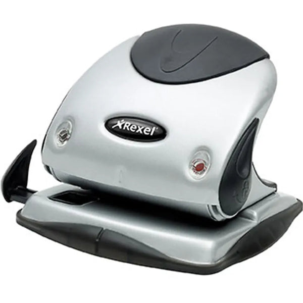 Rexel 2 Hole Punch Clam 25 Sheet Silver / Black 2101221 - SuperOffice
