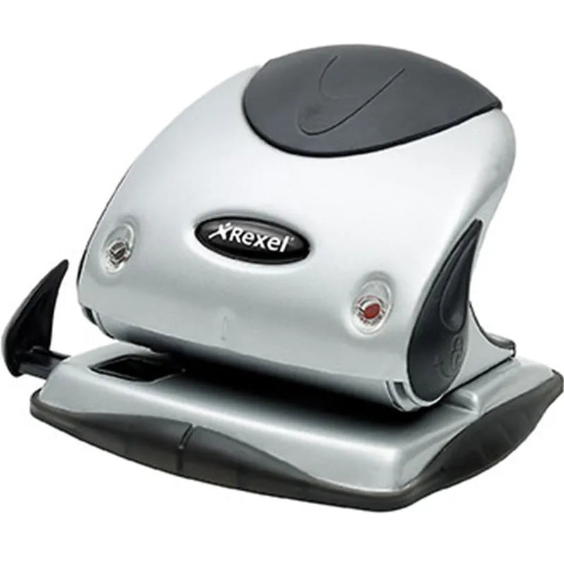 Rexel 2 Hole Punch Clam 25 Sheet Silver / Black 2101221 - SuperOffice