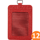Rexel Card Holder Portrait Burgundy Red Leatherette Pack 12 9860016 (12 Pack) - SuperOffice
