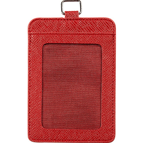 Rexel Card Holder Portrait Burgundy Red Leatherette Pack 12 9860016 (12 Pack) - SuperOffice