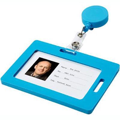 Rexel Card Holder Soft Touch Blue 9856001 - SuperOffice
