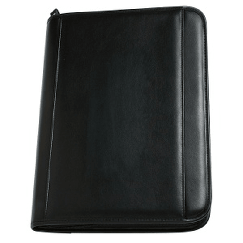 Rexel Compendium Note Pad Holder Calculator Folder Zippered Black R90087 - SuperOffice