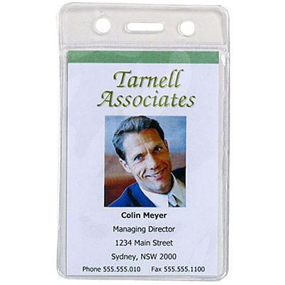 Rexel Id Pouch Soft Portrait Clear Pack 10 9801012 - SuperOffice