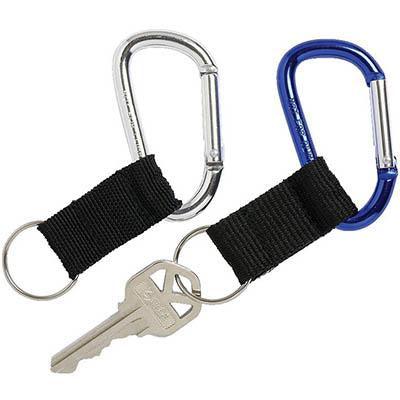 Rexel Key Holder Carabiners Blue/Silver Pack 2 98025 - SuperOffice