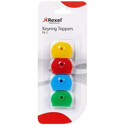 Rexel Key Toppers Coloured Assorted Pack 4 22699 - SuperOffice