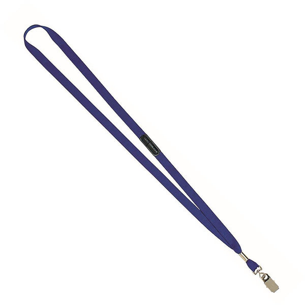 Rexel Lanyard Flat Style With Safety Breakaway Alligator Clip Blue Pack 10 9812201 - SuperOffice