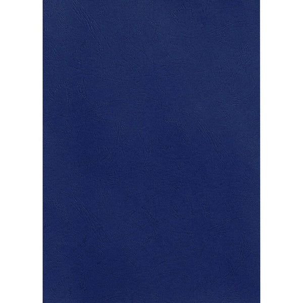 Rexel Leathergrain Covers 250GSM Navy Pack 100 50334 - SuperOffice