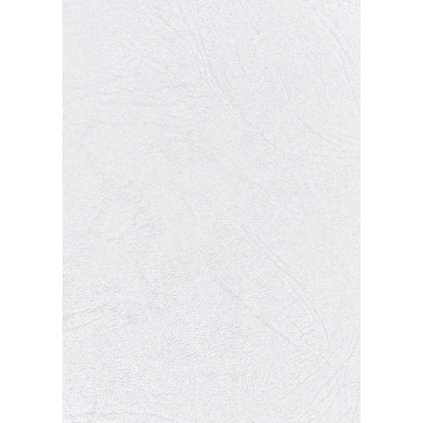 Rexel Leathergrain Covers 250GSM White Pack 100 50335 - SuperOffice