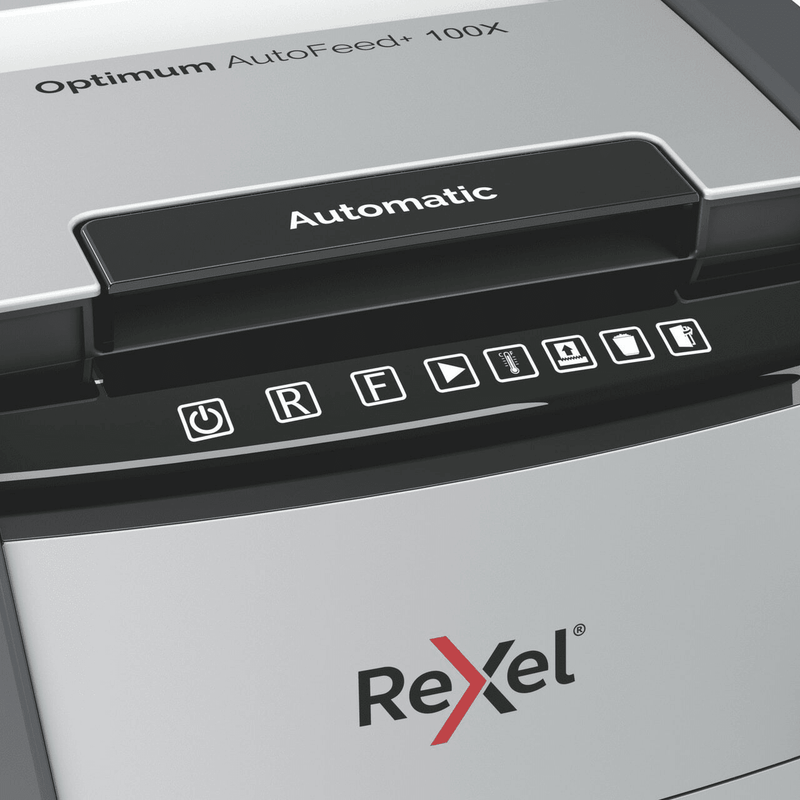 Rexel Optimum Autofeed+ 100x Automatic Cross Cut Paper Shredder 2020100XAU - SuperOffice