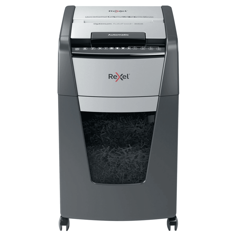 Rexel Optimum AutoFeed+ 300X Cross Cut Shredder Paper 2020300XAU - SuperOffice