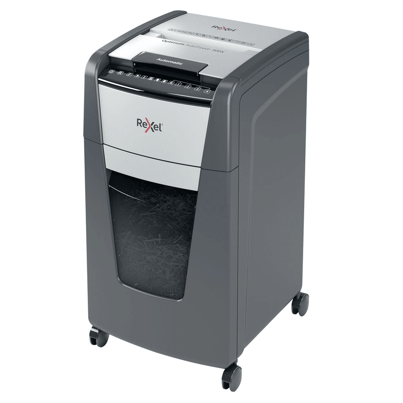 Rexel Optimum AutoFeed+ 300X Cross Cut Shredder Paper 2020300XAU - SuperOffice