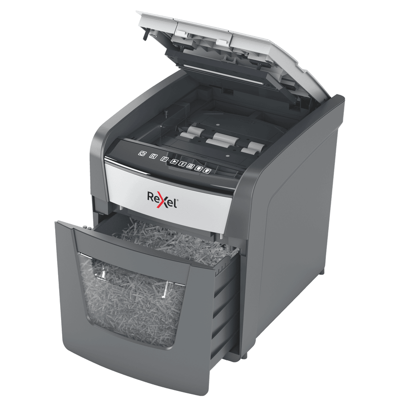 Rexel Optimum Autofeed+ 50x Automatic Cross Cut Paper Shredder 2020050XAU - SuperOffice