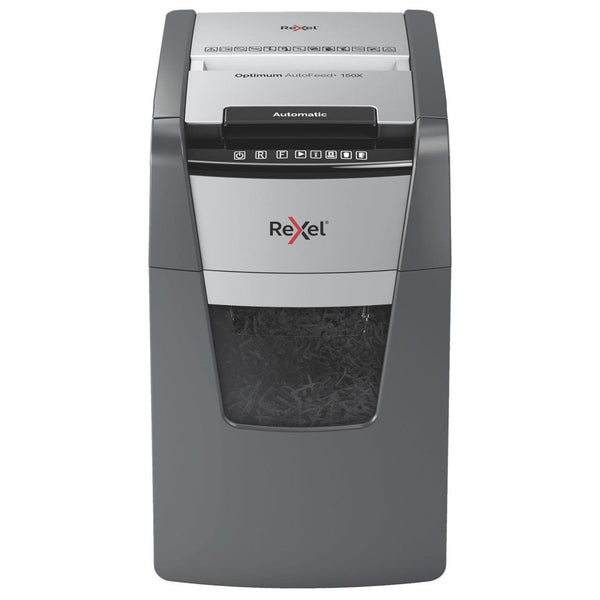 Rexel Optimum Autofeed Shredder 150X Cross Cut Paper Shredder 2020150XAU - SuperOffice