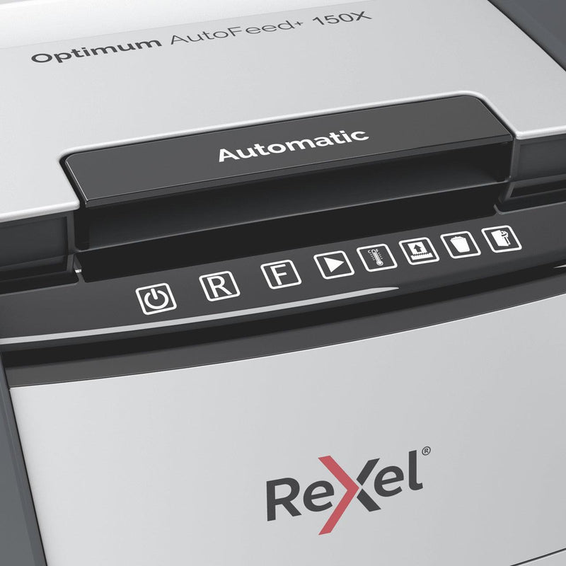 Rexel Optimum Autofeed Shredder 150X Cross Cut Paper Shredder 2020150XAU - SuperOffice