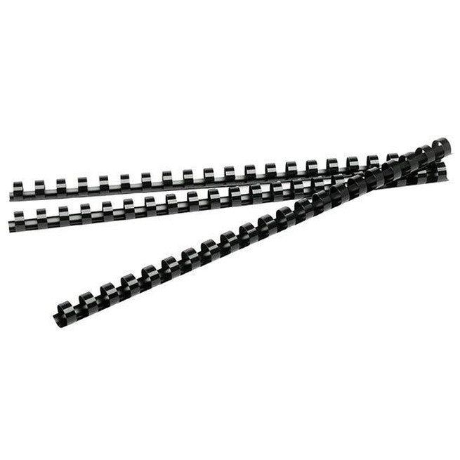 Rexel Plastic Binding Comb Round 21 Loop 50mm A4 Black Box 50 45605 - SuperOffice