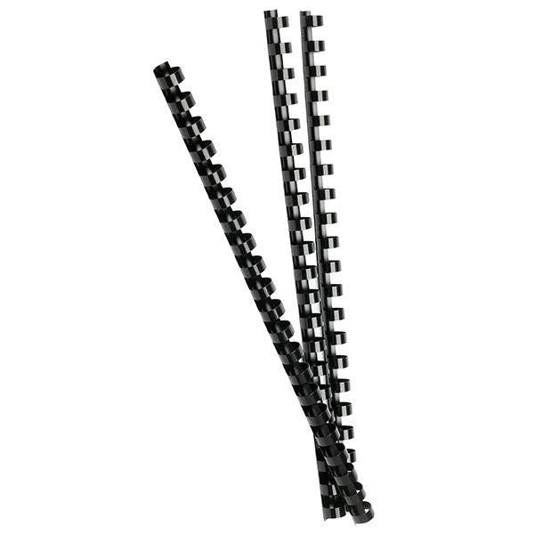 Rexel Plastic Binding Comb Round 21 Loop 50mm A4 Black Box 50 45605 - SuperOffice