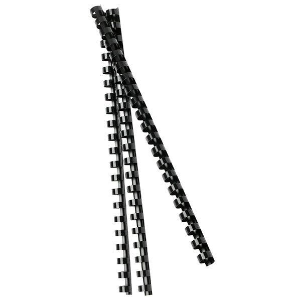 Rexel Plastic Binding Comb Round 21 Loop 50mm A4 Black Box 50 45605 - SuperOffice