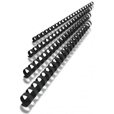 Rexel Plastic Binding Comb Round 21 Loop 9.5Mm A4 Black Box 100 45525 - SuperOffice