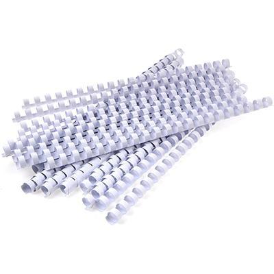 Rexel Plastic Binding Comb Round 21 Loop 9.5Mm A4 White Box 100 45530 - SuperOffice