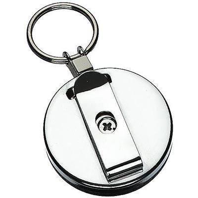 Rexel Retractable Key Holder Metal With Keyring And Cord Black 9800702 - SuperOffice