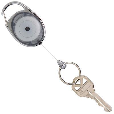 Rexel Retractable Key Holder Snap Lock Grey 9806011 - SuperOffice