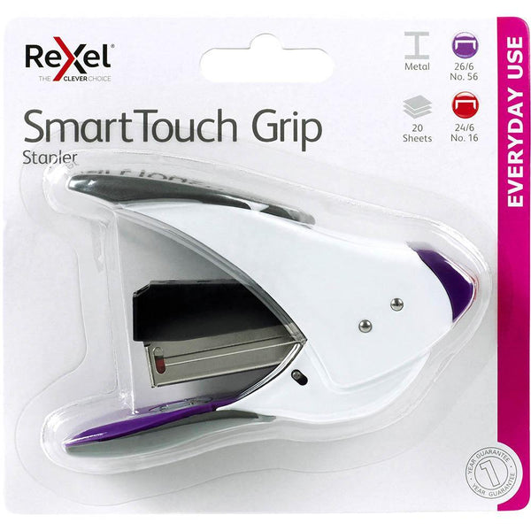 Rexel Smarttouch Grip Stapler Purple 210810 - SuperOffice