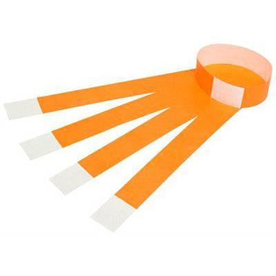 Rexel Tyvek Wristbands With Serial Number Fluoro Orange Pack 10 9861006 - SuperOffice
