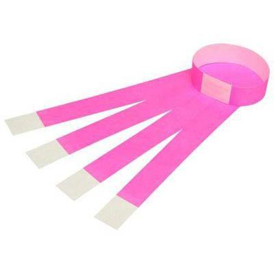 Rexel Tyvek Wristbands With Serial Number Fluoro Pink Pack 10 9861009 - SuperOffice
