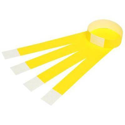 Rexel Tyvek Wristbands With Serial Number Fluoro Yellow Pack 10 9861005 - SuperOffice