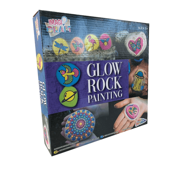 Rock Painting Set Kit Glow In Dark Paint Your Own Diy Stones R030568 - SuperOffice