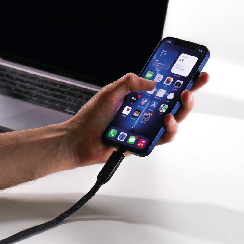 RollingSquare Charging Cable inCharge XL 3m Six-in-One USB-C/A/Micro/Lightning Black XLL01R - SuperOffice