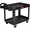 Rubbermaid Heavy Duty Utility Cart With Lip 227kg Black 851521 - SuperOffice