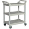 Rubbermaid Utilty Cart Trolley 3 Shelf Platinum 850160 - SuperOffice