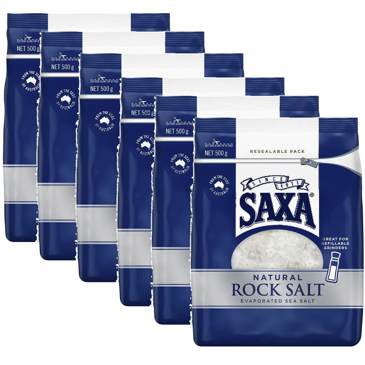 Saxa Natural Salt Cooking Seasoning 2kg Pack 4 | SuperOffice
