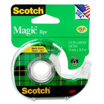 Scotch 122 Magic Tape On Dispenser 19Mm X 16.5M 70005237287 - SuperOffice