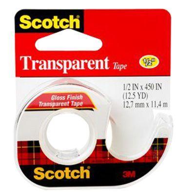 Scotch 144 Transparent Tape On Dispenser 12Mm X 11.4M 70071033180 - SuperOffice