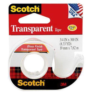 Scotch 157S Transparent Tape On Dispenser 19Mm X 7.6M 70071033198 - SuperOffice