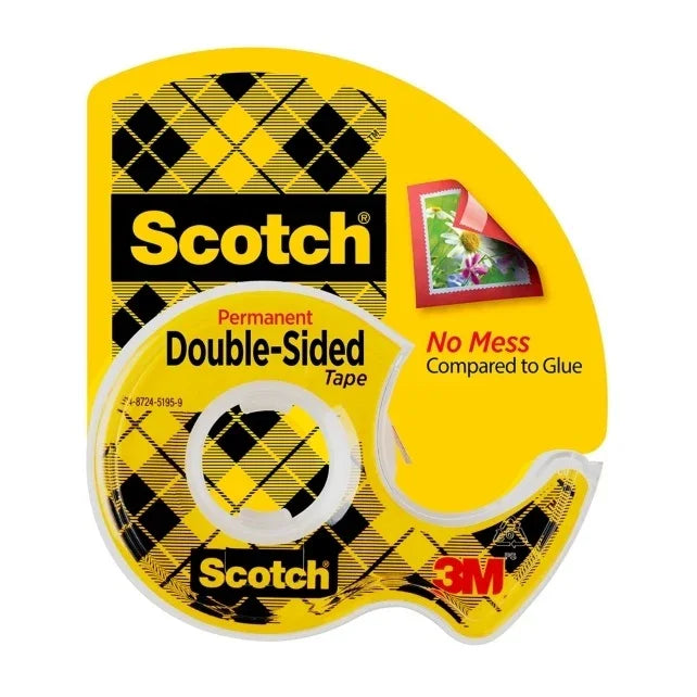 Scotch 237 Double Sided Tape On Dispenser 19mmx7.6m 6 Pack 7010371414 (6 Pack) - SuperOffice