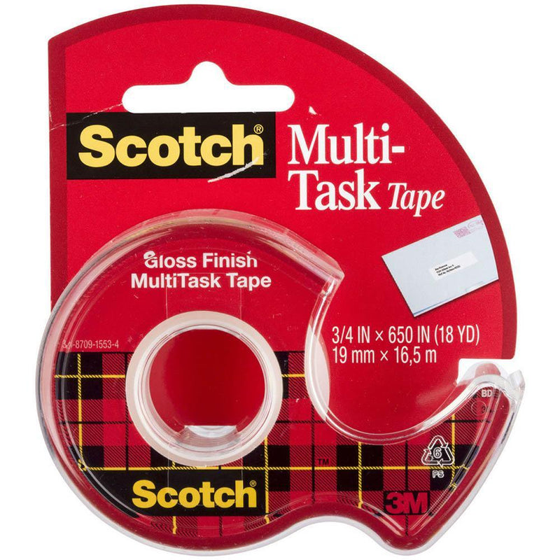 Scotch 25 Transparent Tape Multi Task On Dispenser 19Mm X 16.5M 70005156305 - SuperOffice