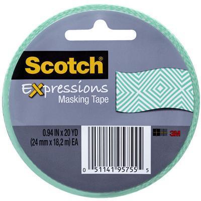 Scotch 3437-P1 Expression Masking Tape Mint Mosaic 70005189546 - SuperOffice